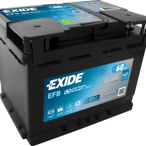 EXIDE EL600 EFB Pb Starterbatterie 12V 60 AH/C20 - 640A(EN)