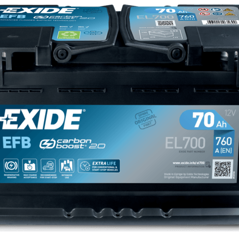 EXIDE EL700 EFB Pb Starterbatterie 
12V 70 AH/C20 - 760A(EN)
