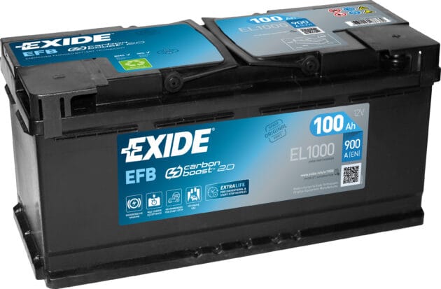 EXIDE EL1000 EFB Pb Starterbatterie
12V 100Ah(C20) 900A(EN)