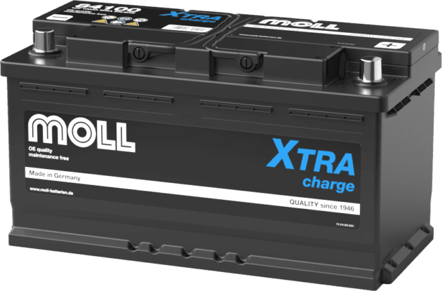MOLL 84100 "MADE IN GERMANY"
XTRA Charge Starterbatterie 
12V 100Ah(20h) 900A(EN)