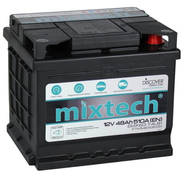 MT 48 MIXTECH EMX SMF-Starting Battery
12V 48Ah/C20 510A
ETN 548 508 051